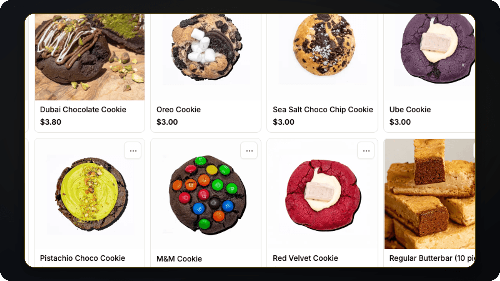 Sweetspot locally seeded product catalog with product photos and prices